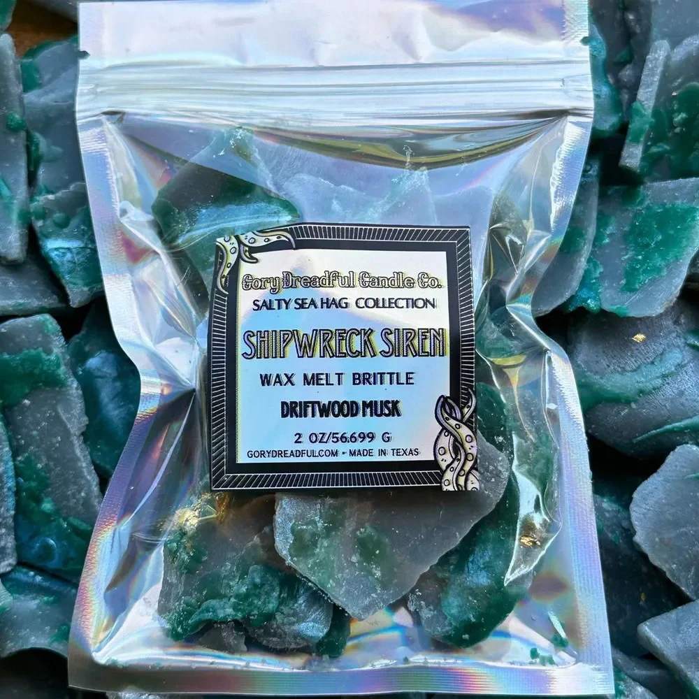 Shipwreck Siren Wax Melt Brittle - Cedar Amber Driftwood Musk Scent